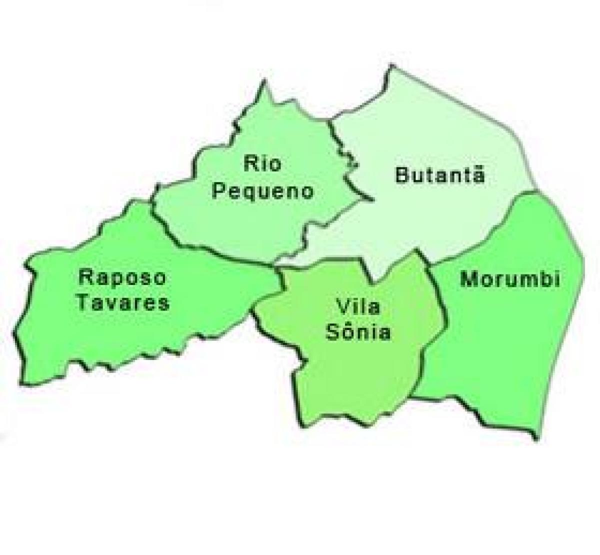 ਨਕਸ਼ਾ ਦੇ Butantã ਸਬ-prefecture