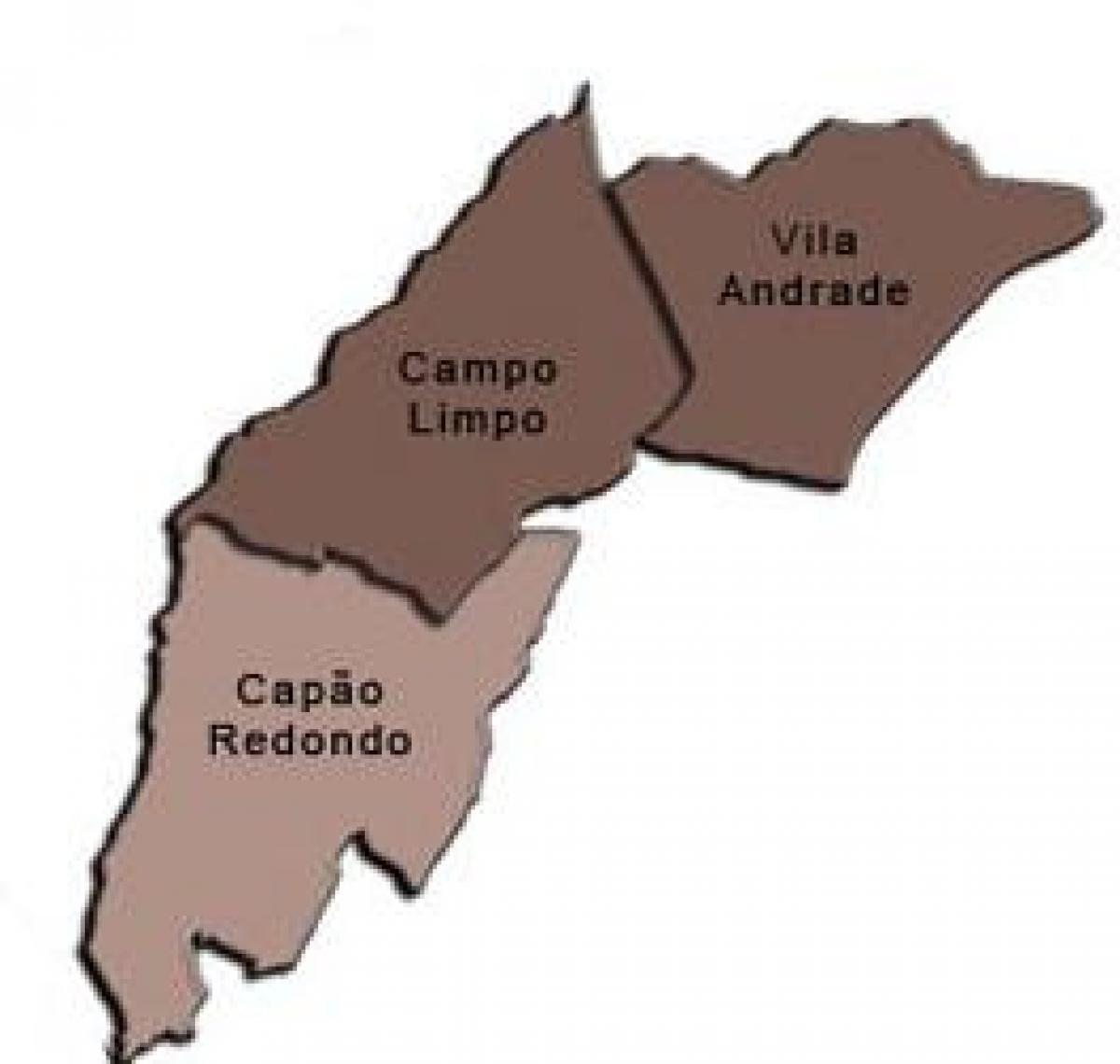 ਨਕਸ਼ਾ ਦੇ Campo Limpo ਸਬ-prefecture