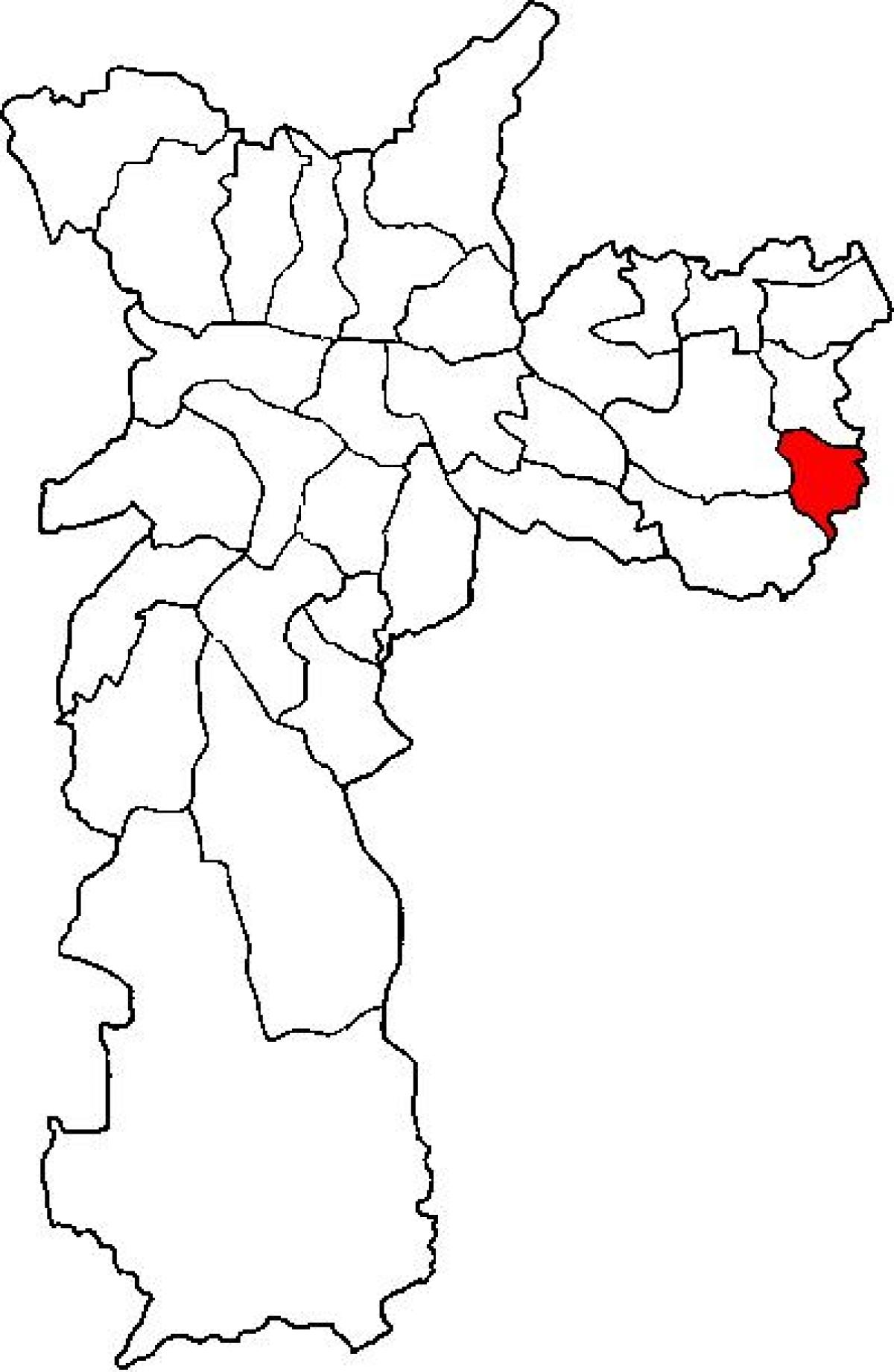ਨਕਸ਼ਾ ਦੇ Cidade Tiradentes ਸਬ-prefecture ਸਾਓ ਪੌਲੋ