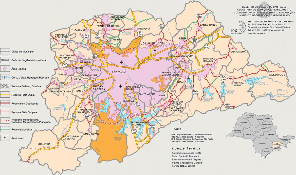 ਨਕਸ਼ਾ ਦੇ ਫੋਟੋ ਦੇ ਮਹਾਨ ਸਾਓ ਪੌਲੋ