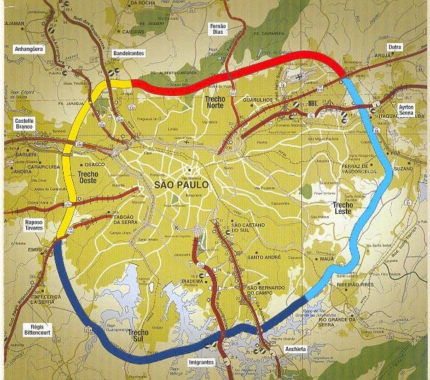 ਨਕਸ਼ਾ ਦੇ ਸਾਓ ਪੌਲੋ beltway
