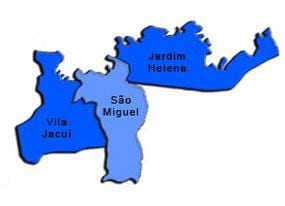 ਨਕਸ਼ਾ ਦੇ ਸਾਓ Miguel Paulista ਸਬ-prefecture