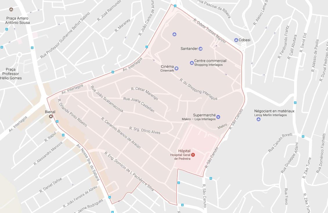 ਨਕਸ਼ਾ ਦੇ Campo Grande ਸਾਓ ਪੌਲੋ