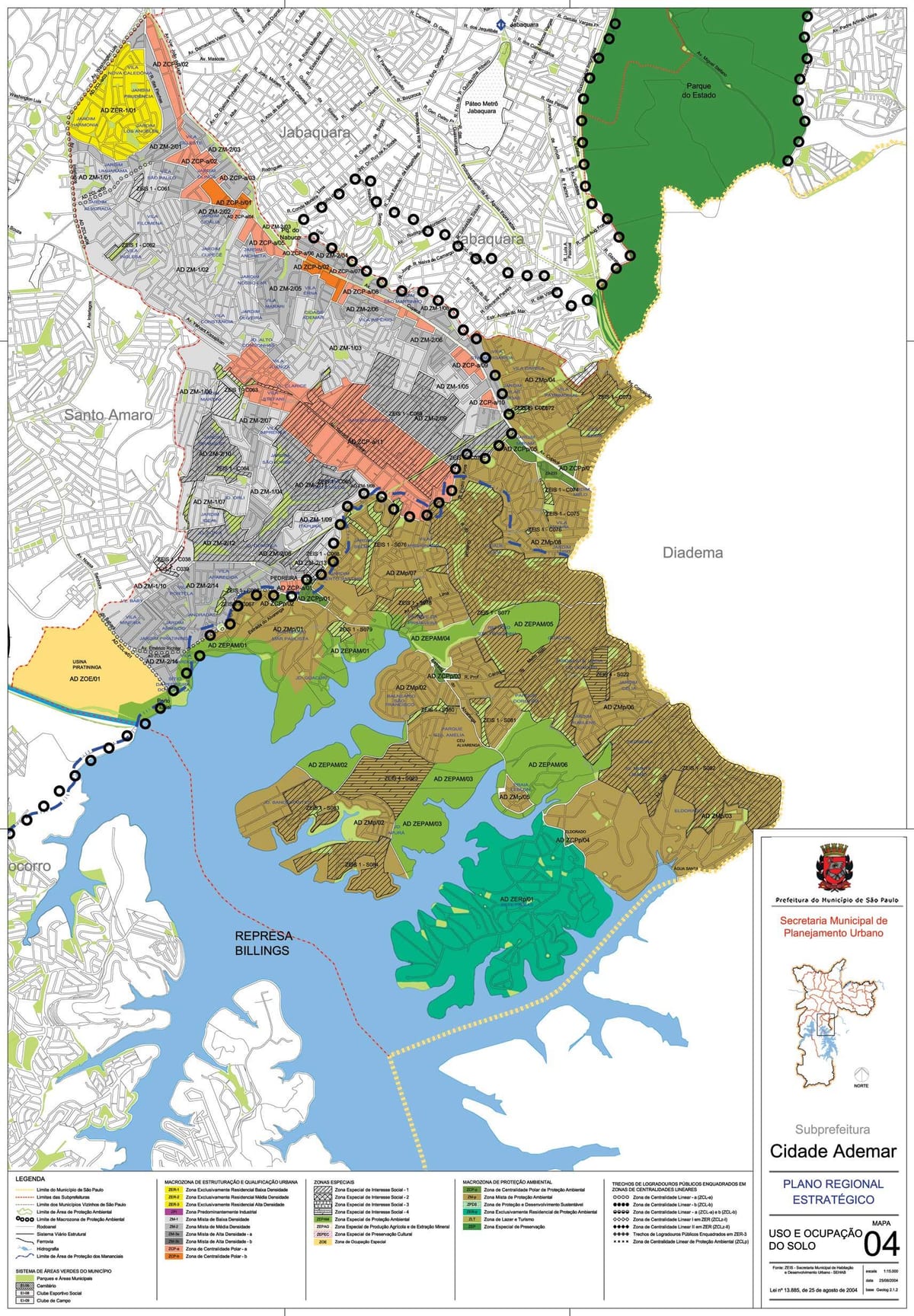 ਨਕਸ਼ਾ ਦੇ Cidade Ademar ਸਾਓ ਪੌਲੋ - ਕਿੱਤੇ ਦੀ ਮਿੱਟੀ