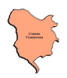 ਨਕਸ਼ਾ ਦੇ Cidade Tiradentes ਸਬ-prefecture