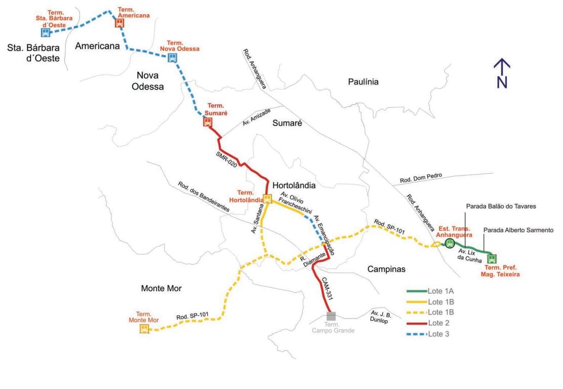 ਨਕਸ਼ਾ ਦੇ corredor metropolitano Noroeste