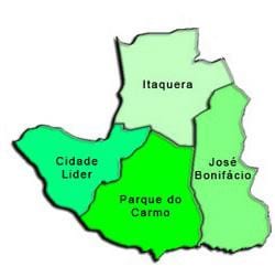 ਨਕਸ਼ਾ ਦੇ Itaquera ਸਬ-prefecture