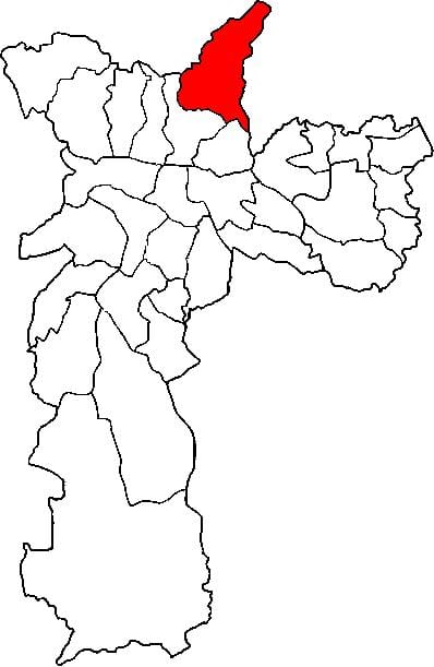 ਨਕਸ਼ਾ ਦੇ Jaçanã-Tremembé ਸਬ-prefecture ਸਾਓ ਪੌਲੋ