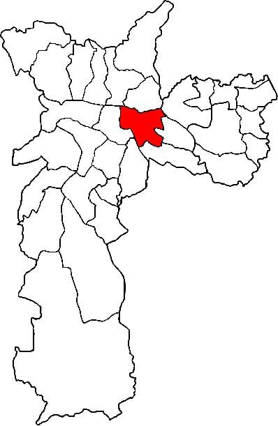 ਨਕਸ਼ਾ ਦੇ Mooca ਸਬ-prefecture ਸਾਓ ਪੌਲੋ