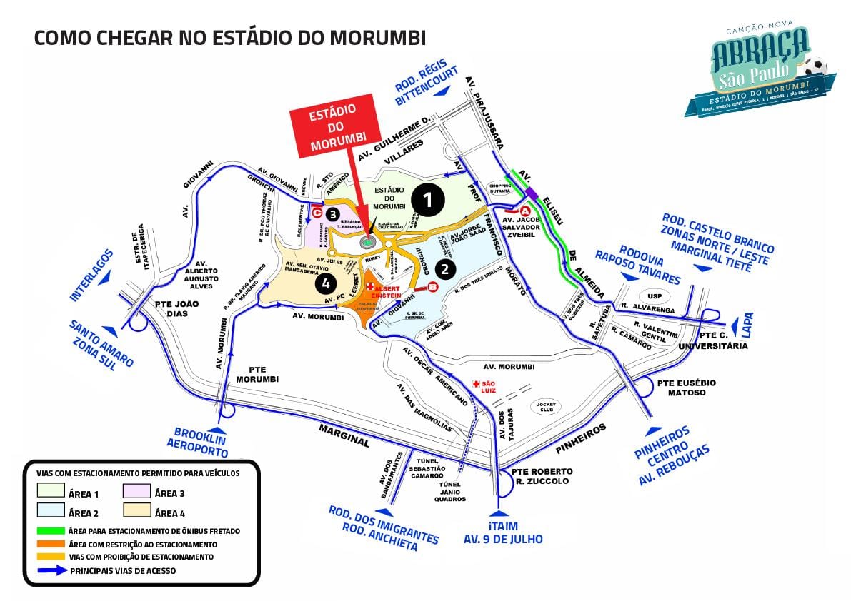 ਨਕਸ਼ਾ ਦੇ Morumbi ਸਟੇਡੀਅਮ