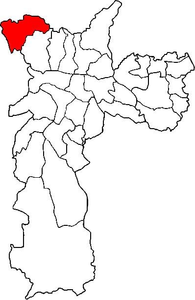 ਨਕਸ਼ਾ ਦੇ Perus ਸਬ-prefecture ਸਾਓ ਪੌਲੋ