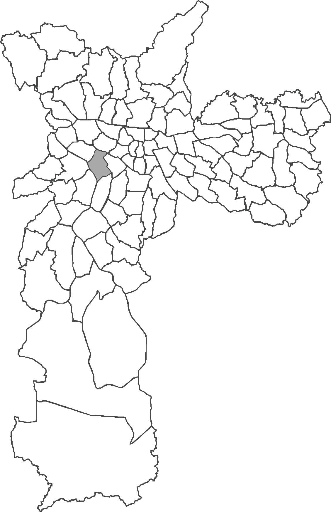 ਨਕਸ਼ਾ ਦੇ Pinheiros ਜ਼ਿਲ੍ਹਾ