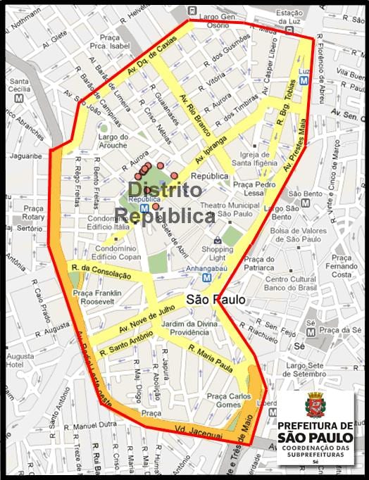 ਨਕਸ਼ਾ ਦੇ República ਸਾਓ ਪੌਲੋ