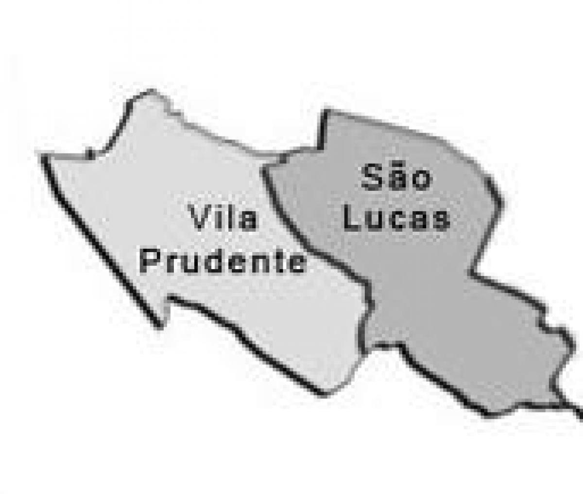 ਨਕਸ਼ਾ ਦੇ Vila Prudente ਸਬ-prefecture