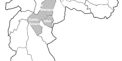 ਨਕਸ਼ਾ ਦੇ ਜ਼ੋਨ Centro-Sul ਸਾਓ ਪੌਲੋ