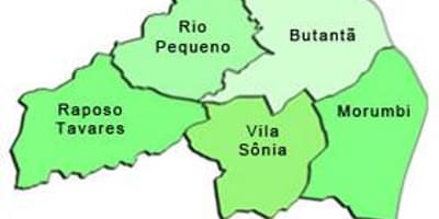 ਨਕਸ਼ਾ ਦੇ Butantã ਸਬ-prefecture
