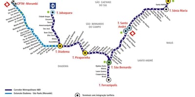 ਨਕਸ਼ਾ ਦੇ corredor metropolitano ਅਬਦ