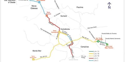 ਨਕਸ਼ਾ ਦੇ corredor metropolitano Biléo Soares