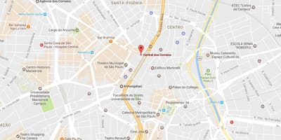 ਨਕਸ਼ਾ ਦੇ Palácio dos Correios ਸਾਓ ਪੌਲੋ