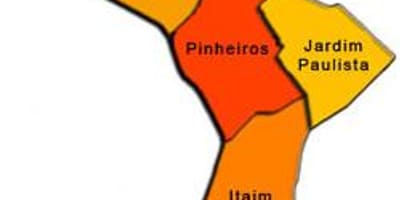 ਨਕਸ਼ਾ ਦੇ Pinheiros ਸਬ-prefecture